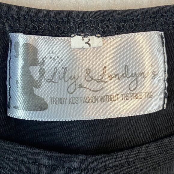 Lily & Londyn's Tunic Dress Girls 3T Black Long‎ Sleeve Stretch Neutral - Picture 3 of 3